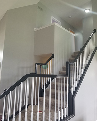 Residential painting - staircase and ceiling