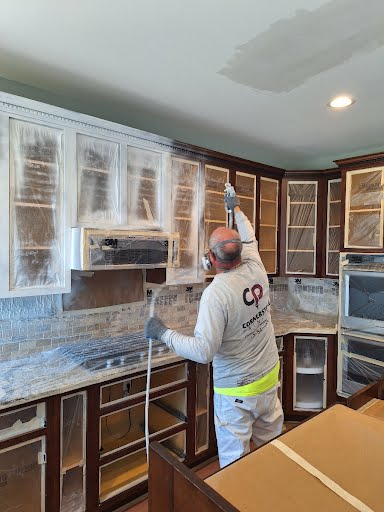 Residential Painting - kitchen cabinets.